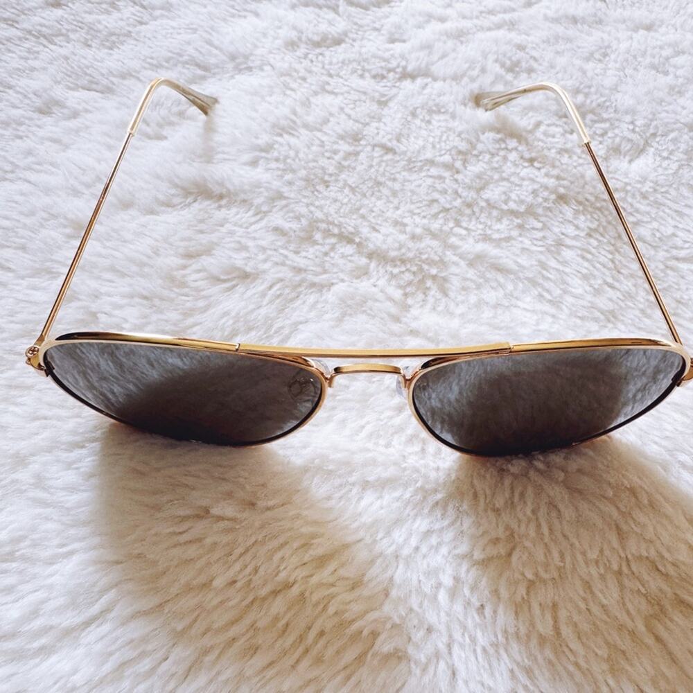 Flynn Gold W/ Mirrored Lenses Aviator Sunglasses - Picture 6 of 14